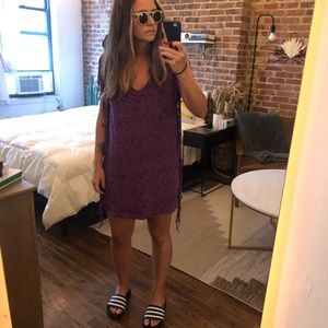 Dex purple fringe summer dress